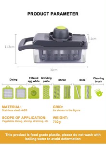 Đa chức năng thép không gỉ rau & trái cây cắt Tay Tay hành tây Slicer & Mandolin nhà bếp Chopper để cắt - Product Image 3