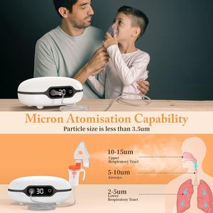 Miglior silenzioso compressore intelligente nebulizzatore macchina Desktop <span class=keywords><strong>asma</strong></span> abbastanza casa nebulizzatore digitale - Product Image 4
