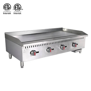 ETL nhà hàng thương mại Tùy chỉnh tự động 1 2 3 <span class=keywords><strong>4</strong></span> Burner Countertop không dính khí Teppanyaki BBQ vỉ nướng nướng thép không gỉ - Product Image 2