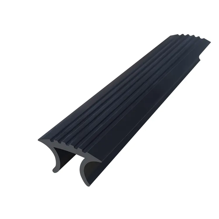 Factory Supply PVC Profiles Plastic black PVC strip OEM Customized extrusion PVC profile manufacturer