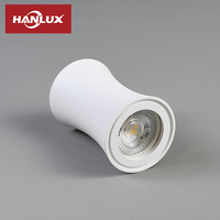 Plafonnier encastré moderne de haute qualité avec support GU10/MR16, cadre en aluminium amovible blanc/noir, finition aluminium, avec support de lampe