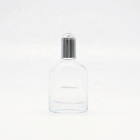 Flacon de parfum miniature en verre de 25 ml avec bouchon argenté, flacon de parfum vide fantaisie, vente en gros en vrac, étiquette privée, directement de l'usine
