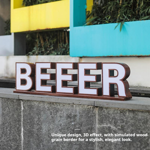 ป้ายไฟ LED แนวตั้งลายไม้ สแตนเลส กันน้ำ แบบแขวนหรือตั้งพื้น สำหรับภายนอกอาคาร กล่องไฟสั่งทำพิเศษสำหรับหน้าร้าน - Product Image 5