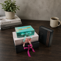 Boîtes en papier rigides pliables magnétiques de luxe personnalisées, en matériaux recyclés, pour l'emballage de cosmétiques, de bijoux, de bougies, de chaussettes