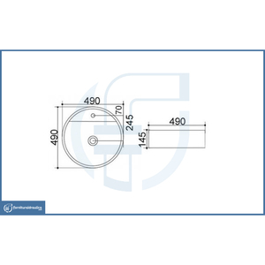 Lavabo in Porcellana Travertino di Design Moderno e Cinese, Diametro 49cm, per Uso in Bagni di Hotel - Product Image 2