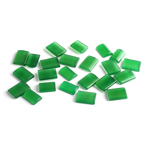 Ágata <span class=keywords><strong>verde</strong></span> natural de alta calidad al por mayor, forma de Corte rectangular, cabujón en forma de piedras preciosas sueltas, proveedor de ágata - Product Image 3