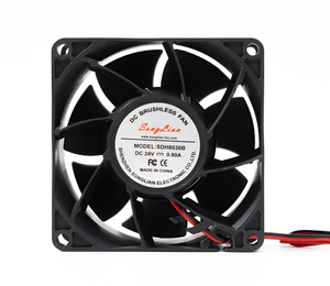 Kipas Pendingin Aksial DC Aliran Udara Tinggi 8038 9238 12038 12V 24V 48V Bantalan Bola Tekanan Tinggi Plastik Ruang Server Pusat Data - Product Image 2