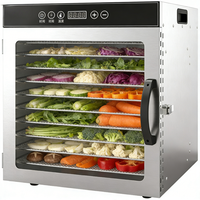 Kleine mini industriële kastdroger voor voedsel met digitale besturing van roestvrij staal, temperatuurbereik 30-90°C, vacuümdrogen