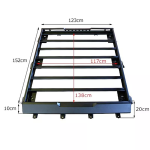 Galerie de toit en aluminium pour <span class=keywords><strong>Suzuki</strong></span> Jimny 2018-2023 w/ light Offroad Suv <span class=keywords><strong>Van</strong></span> Customized Universal Hard Top Roof Bagages Brackets Cage - Product Image 2
