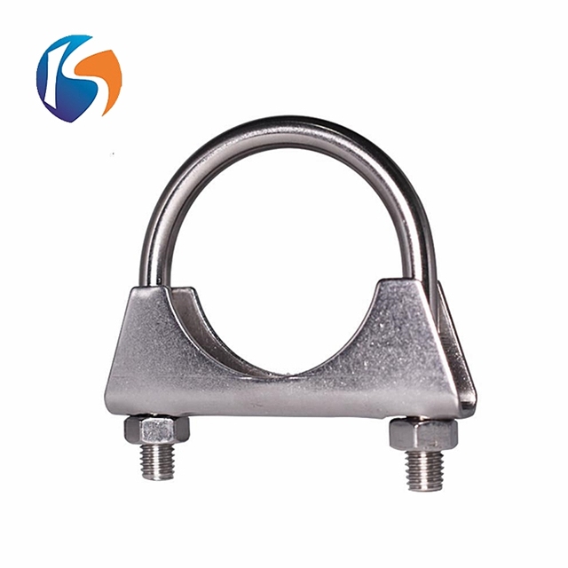 Heavy Duty Stainless Steel Metric/Inch U Bolt Exhaust Pipe Clamp Bracket with Galvanized Surface