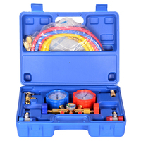 3 yollu AC teşhis Manifold gösterge takımı, Fits R134A R12 R22 ve R502 soğutucu, 5FT hortum, ACME tankı reklam