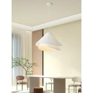 Lampe suspendue en <span class=keywords><strong>tissu</strong></span> à Double couche pour chambre à coucher, lampe de décoration intérieure, design nordique, lampe à <span class=keywords><strong>Suspension</strong></span> décorative en cône - Product Image 6