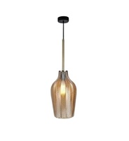 Luminaire suspendu moderne de style nordique 2026 en laiton et verre ambré, hauteur réglable, pour salle à manger, maison, hôtel