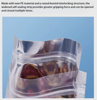 Sacs refermables à fermeture éclair, transparents à l'avant et argentés à l'arrière, pochettes auto-scellantes en Mylar bicolore pour l'emballage de bonbons, noix, en-cas et aliments