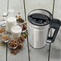 Machine à lait de soja automatique 1,2 L pour la famille, multi-fonctions, pour soupes électriques, préparation de boissons lisses ou épaisses à base de noix et d'amandes, pour usage domestique