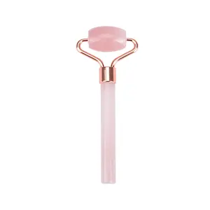 High quality anti aging massager facial therapy rose quartz jade roller with box.Customizable logo, box