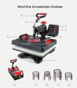9-in-1 Combo Heat <b>Press</b> Machine Includes Pump Heater Essential for Heat Transfer on <b>Clothes</b> T-Shirts Puzzle Components - Product Image 5