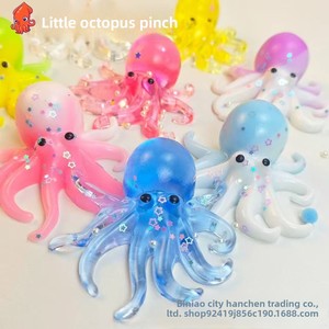 Juguete de descompresión Octopus Pinch Music, libro rojo de vinilo con bolsa pegajosa, sensación de barro, rebote lento - Product Image 1