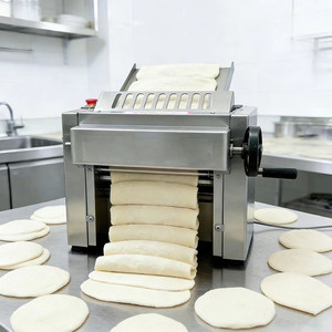 Macchina Elettrica Commerciale per Stendere la Pasta |   Rullo per Pasta in Acciaio Inossidabile per <span class=keywords><strong>Pizza</strong></span> e Croissant |   Spessore Regolabile da 1-4mm - Product Image 5