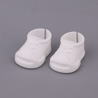 Bottes en plastique colorées, imperméables et tendance à motif alphabet de dessin animé, pour poupées de 17 cm, marque Bubu ML, technique de moulage