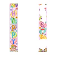 Joyeuses Pâques - Rideau de porte 30*180cm - Bannières festives pour la décoration de la maison