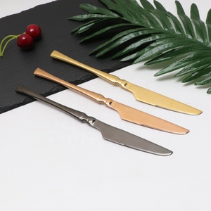 4 Pcs/Set 304 # <span class=keywords><strong>Couverts</strong></span> en acier inoxydable Couteau Fourchette et Cuillère Set de haute qualité Noir Or Rose Or Ergonomique Western Dîner <span class=keywords><strong>Couverts</strong></span> - Product Image 3