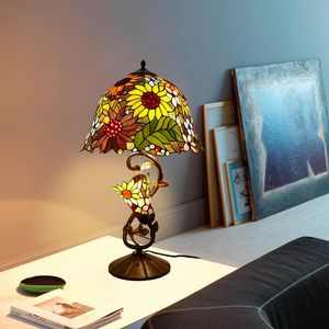 Tiffany Đèn Đèn Bàn Cổ Bàn Đọc Sách Ánh Sáng Trang Trí Nội Thất Trái Tim Và Hạt Phong Cách Kính Màu Trong Nhà Chiếu Sáng Trang Trí Nội Thất - Product Image 4