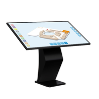 Señalización Digital Multifuncional de 49 Pulgadas con Marco de Aleación de Aluminio, Pantalla Táctil IPS HD a Todo Color, Soporte de Piso para Exteriores, Centro Comercial, SDK