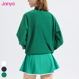 Janya واقية من الشمس صالة الألعاب الرياضية مجموعات ملابس اللياقة البدنية ملابس اليوغا بيكلبول <span class=keywords><strong>2</strong></span> مجموعة خفيفة للتنس تنفس مجموعة تنورة الجولف للنساء - Product Image 3