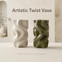Vase en céramique sculptural abstrait moderne, fait main, émaillé mat, pour table ou buffet, accessoires de décoration intérieure, en stock, personnalisable