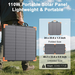 <span class=keywords><strong>Panneau</strong></span> <span class=keywords><strong>solaire</strong></span> ultra-fin et léger, 110W, <span class=keywords><strong>panneau</strong></span> <span class=keywords><strong>solaire</strong></span> bifacial portable conçu spécifiquement <span class=keywords><strong>pour</strong></span> le <span class=keywords><strong>camping</strong></span> et les <span class=keywords><strong>camping</strong></span>-cars. - Product Image 4