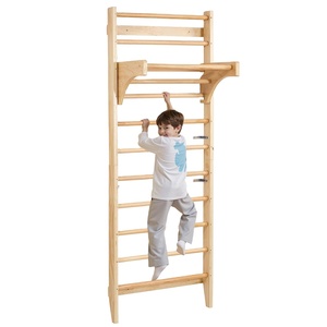 Rak Panjat Kayu untuk Dinding, Permainan Dalam Ruangan, Tangga Dinding, Bar Dinding untuk Olahraga di Rumah, Tangga Kayu Swedia, Gantungan Dinding Pilates - Product Image 1