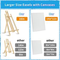 Matériel de peinture, ensemble de 78 pièces avec chevalets de 16 pouces + toiles de 11 x 14 pouces pour la peinture en groupe, kits de peinture pour couples, kits de peinture pour adultes, étudiants