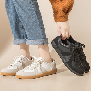 2026 New Spring Summer Autumn Winter <b>Lace</b>-up Lightweight PU Upper Casual <b>White</b> Unisex Working Shoes Flat Sneakers Korean Style - Product Image 3
