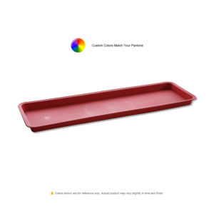 Plato Rectangular de Plástico Rojo Terracota (<span class=keywords><strong>M</strong></span>) para Macetas, sin Orificios de Drenaje, Diseño Protector para Uso en Jardín - Product Image 4