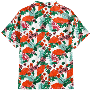 <span class=keywords><strong>Chemise</strong></span> Hawaïenne <span class=keywords><strong>Homme</strong></span> Personnalisée Anti-Plis Séchage Rapide à Manches Courtes Respirante à Motif Floral Boutonnée – Vente en Gros - Product Image 4