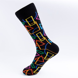 Calcetines de Algodón 200N con Diseño Creativo, Estampado Gráfico, Color Martillo, Volcán, Geométrico, Triángulo, Cuadrado, Novedad para Hombre, Adulto - Product Image 2