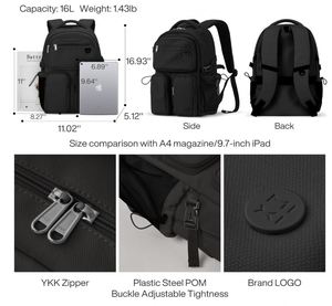 Travel <b>Laptop</b> <b>Backpack</b> Lightweight Durable School Bookbag Men Woman 15.6" Computer Bag Water Resistant Outdoor Hiking <b>Backpacks</b> - Product Image 3