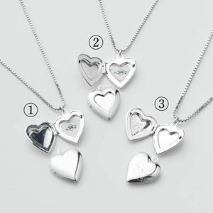 Japanese 925 Sterling <b>Silver</b> <b>Locket</b> Heart Pendant Fashion Pendants & Charms Available in Three Design Versions - Product Image 2