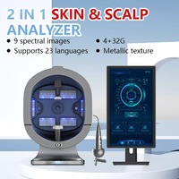 Analyseur de peau 3D IA Scanner facial Analyseur de peau avec analyse des cheveux du cuir chevelu