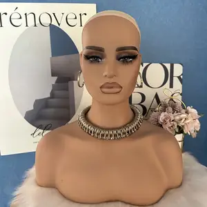 Thick Lips Realistic African American Mannequin Head for Wig Display