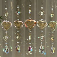 Attrape-soleil en cristal naturel, carillon éolien, décoration suspendue pour jardin en forme de papillon et de cœur, cadeau significatif pour Noël et anniversaire, vente en gros