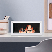 Fabricant Vente en gros Anime boîte à lumière papier sculpture lampe USB veilleuse personnalisée 3D Shadow Box Home Decor lampe de bureau
