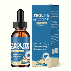 Gotas Detox de <span class=keywords><strong>Zeolita</strong></span> Sin Azúcar de Marca Privada OEM - Sabor Piña, Clinoptilolita, Vitamina B12/D3, Grado Alimenticio, Apoya a Niños y Adultos - Product Image 1