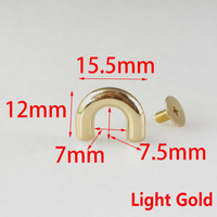 Accessoires de quincaillerie pour bagages de 7 mm, durables, de haute qualité et tendance, vis à pont arqué en alliage de zinc, boucle de chaîne pour sacs à main