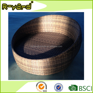 Venta caliente Luna redonda en forma de cojines de mimbre <span class=keywords><strong>al</strong></span> aire libre camas de <span class=keywords><strong>sol</strong></span> - Product Image 4