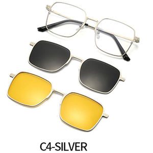 Jessjor 3-en-1 Marcos de anteojos magnéticos Cómodas gafas de <span class=keywords><strong>sol</strong></span> polarizadas <span class=keywords><strong>con</strong></span> clip intercambiables 7013 <span class=keywords><strong>Lentes</strong></span> magnéticas Made Tac - Product Image 5