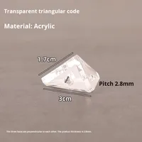 BOLLY BL-9 Fixateur d'angle triangulaire transparent en acrylique, connecteur en plastique en forme de L, accessoires de fixation pour boîte de présentation moulée par injection
