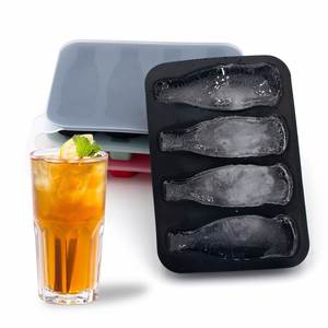Hot-selling 4-Piece <b>Silicone</b> Ice Cube Mold Cola Bottle Lid Bar Whiskey Cross-Border Ice Cream <b>Tools</b> - Product Image 1