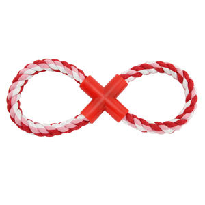 Toptan özel etiket pamuk kırmızı renk eğitim halatı ev hayvanı ürünü oyuncak köpek çiğnemek oyuncak - Product Image 1